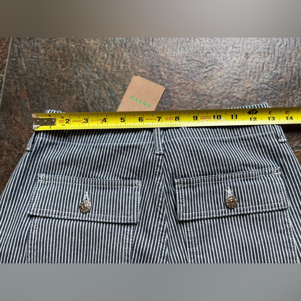 New women’s Boden Kensington white stripe utility casual pants jeans. Size 6 - Picture 15 of 15